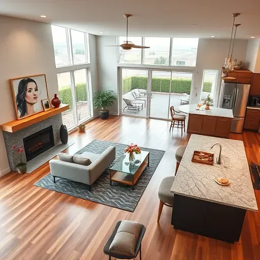 Completed home remodeling project in Yalecrest UT featuring an inviting living room with modern and traditional decor.