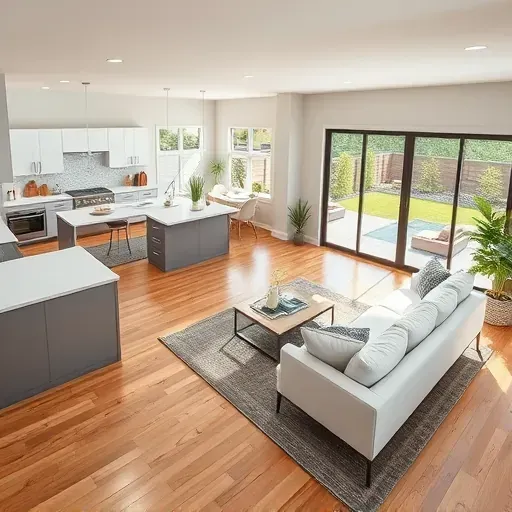 Renovated East Millcreek kitchen with modern matte cabinetry, stainless steel appliances, marble countertops, and bright natural light.