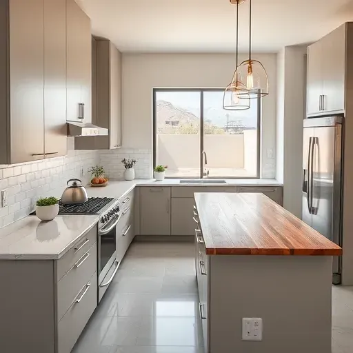 Modern Salt Lake City kitchen with sleek cabinetry, stainless appliances, quartz countertops, and inviting pendant lights.