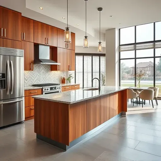 Recently remodeled kitchen in West Jordan UT with modern cabinetry, stainless steel appliances, and spacious granite island.