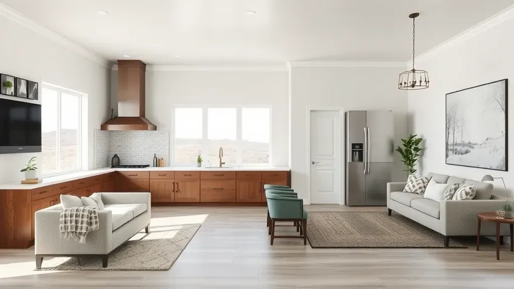 Home Remodeling in Jeremy Ranch, UT showcasing modern kitchen and living space design.