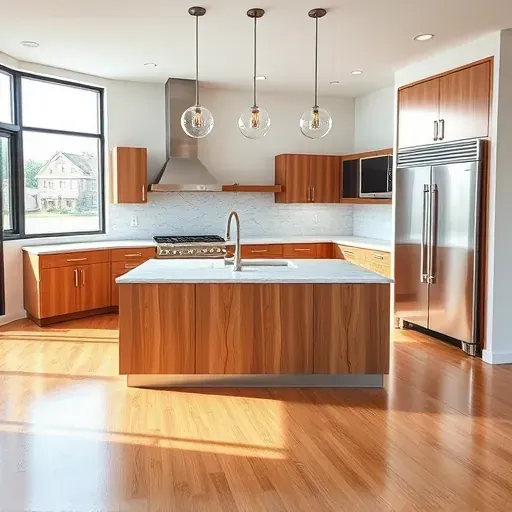 Renovated kitchen in North Salt Lake featuring quartz countertops, stainless steel appliances, and warm wood cabinetry.