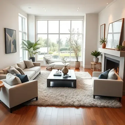 Beautifully remodeled living room in Capitol Hill UT with modern furniture, ample natural light, and elegant decor accents.