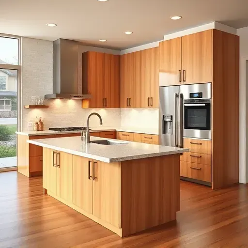 Renovated Cottonwood Heights kitchen with sleek cabinetry, quartz countertops, hardwood floors, and mountain views.
