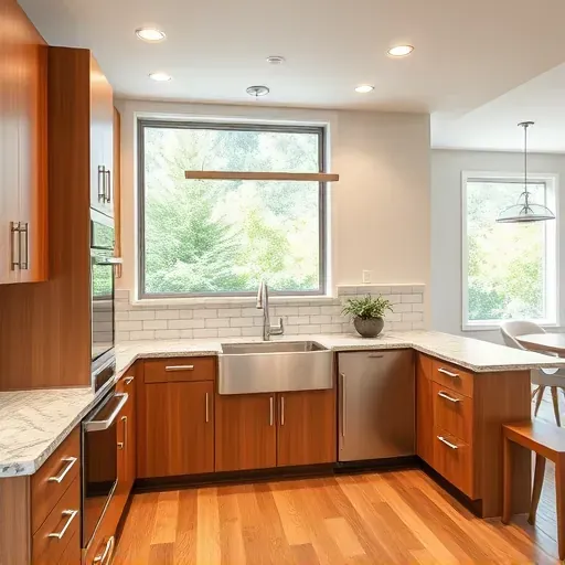 Recently renovated 15th & 15th, UT kitchen with sleek matte cabinetry, stainless appliances, quartz countertops, mosaic backsplash, and hardwood floors.