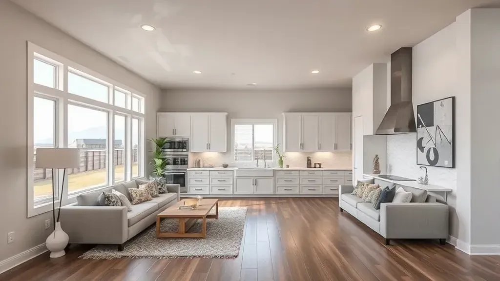 Home Remodeling in Yalecrest, UT showcasing a modern kitchen and open living space design.