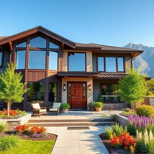 Stunning remodeled home in Jeremy Ranch, UT, featuring modern architecture, gardens, and mountain backdrop.