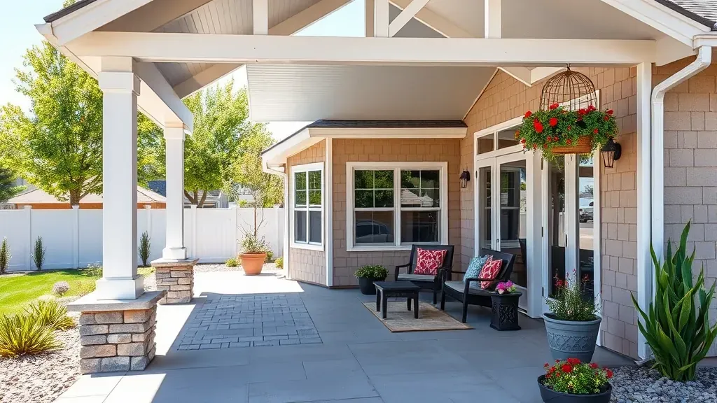 Porch and Patio Construction projects in Herriman, UT showcasing beautiful outdoor living spaces.