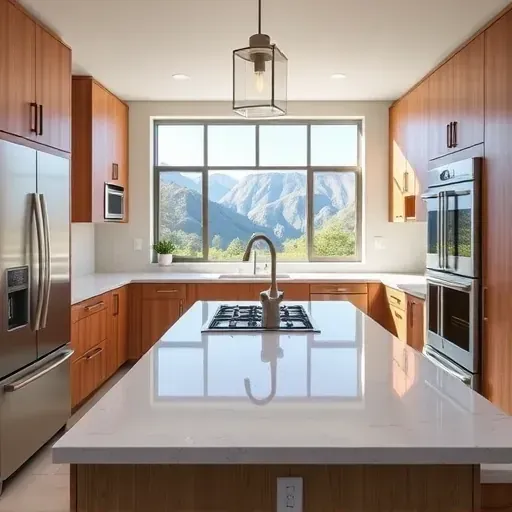 Renovated Farmington kitchen with sleek cabinetry, stainless steel appliances, quartz countertops, and natural light.