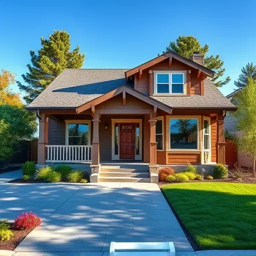 Renovated craftsman home in East Bench UT with elegant porch, fresh paint, colorful flowers, and stone driveway.