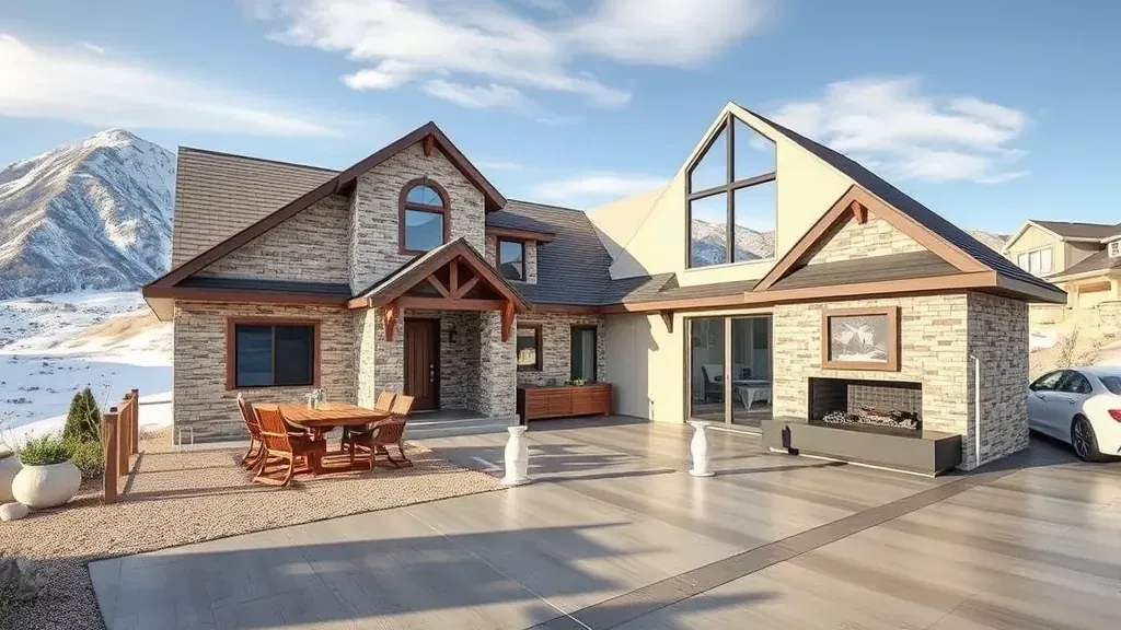 Home Remodeling in Alpine UT showcasing modern kitchen and living space designs.