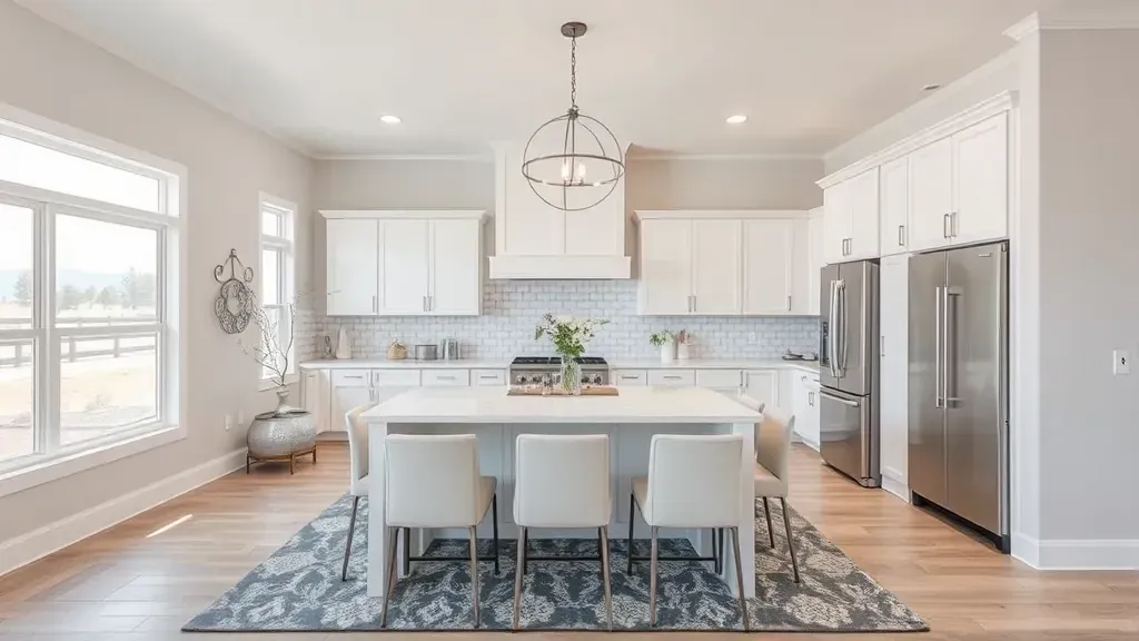 Home Remodeling in Sandy, UT showcasing a modern kitchen renovation with stylish fixtures and bright decor