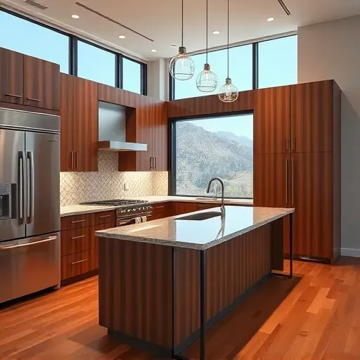 Remodeled kitchen in Draper UT with modern cabinetry, stainless steel appliances, granite island, and natural lighting.