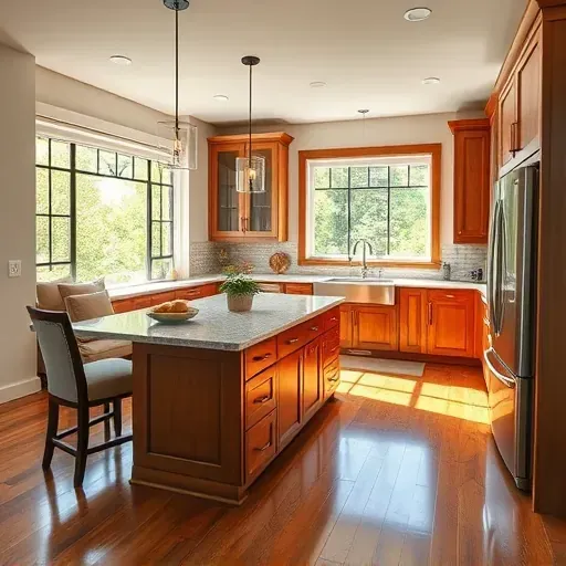 Stunning kitchen remodel in Wasatch Hollow UT with modern rustic design, high-end appliances, and natural light.