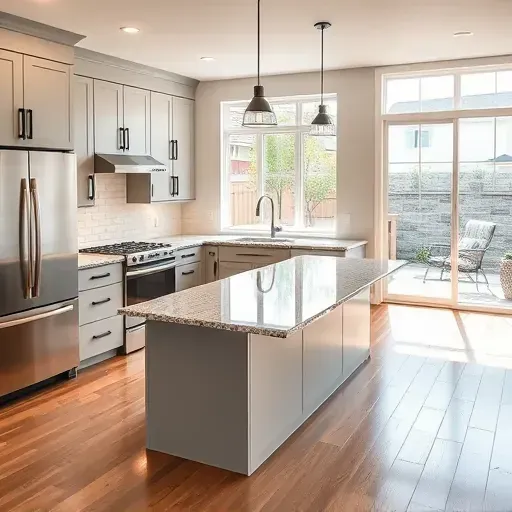 Freshly remodeled kitchen in Herriman UT with modern cabinetry, spacious island, stainless appliances, and natural light.