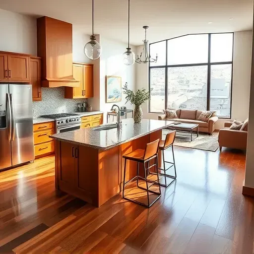 Modern kitchen in Upper Avenues UT featuring granite countertops, custom cabinetry, and bright natural light.