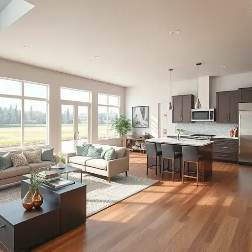 Home remodeling project in Herriman UT showcasing modern design and stylish finishes in an empty space.