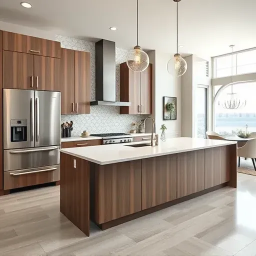 Renovated Avenues, UT kitchen with modern cabinetry, quartz counters, stainless steel appliances, and city views.