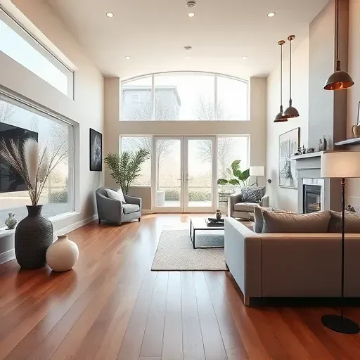 Renovated Yalecrest, UT home interior with modern living room, hardwood floors, sleek furniture, and bright kitchen.