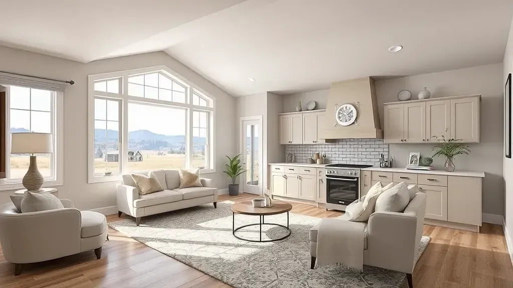 Home Remodeling in Farmington, UT showcasing modern kitchen and living area renovations.