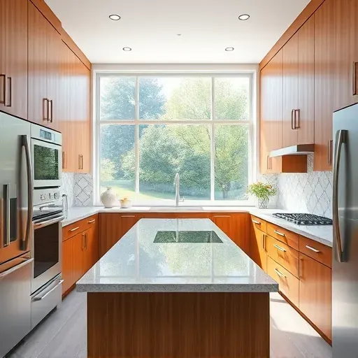 Renovated Capitol Hill kitchen with modern matte cabinets, stainless appliances, quartz island, natural light, and cozy decor.