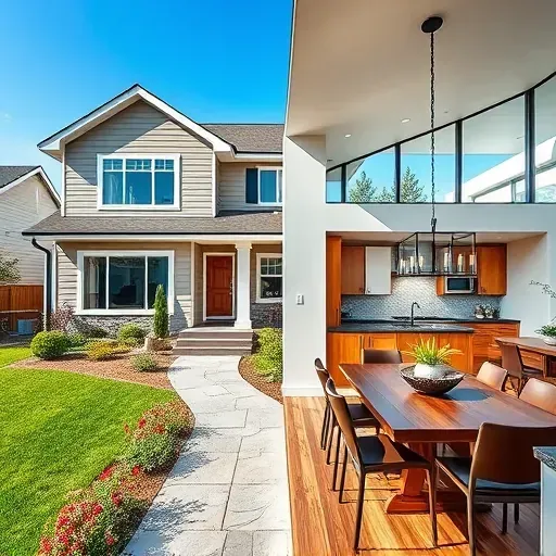 Modern renovated Millcreek kitchen with matte white cabinets, granite counters, mountain view, hardwood floors, and stainless appliances.