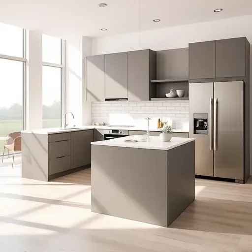 Remodeled Harvard-Yale UT kitchen with modern cabinets, high-end appliances, quartz island, and natural lighting