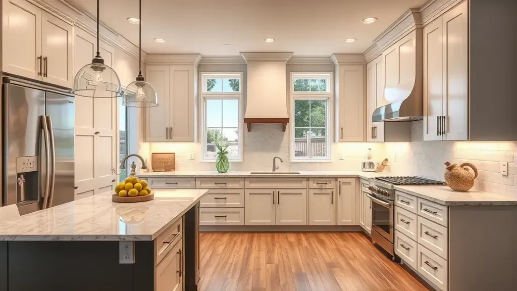 Renovated Daybreak, UT kitchen with modern matte cabinets, quartz countertops, stainless steel appliances, and scenic backyard view.