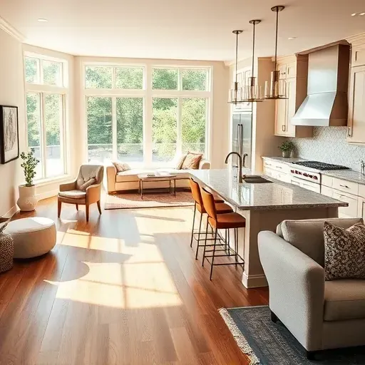 Stunning kitchen remodel in Bluffdale UT with modern cabinetry, granite counters, and abundant natural light.