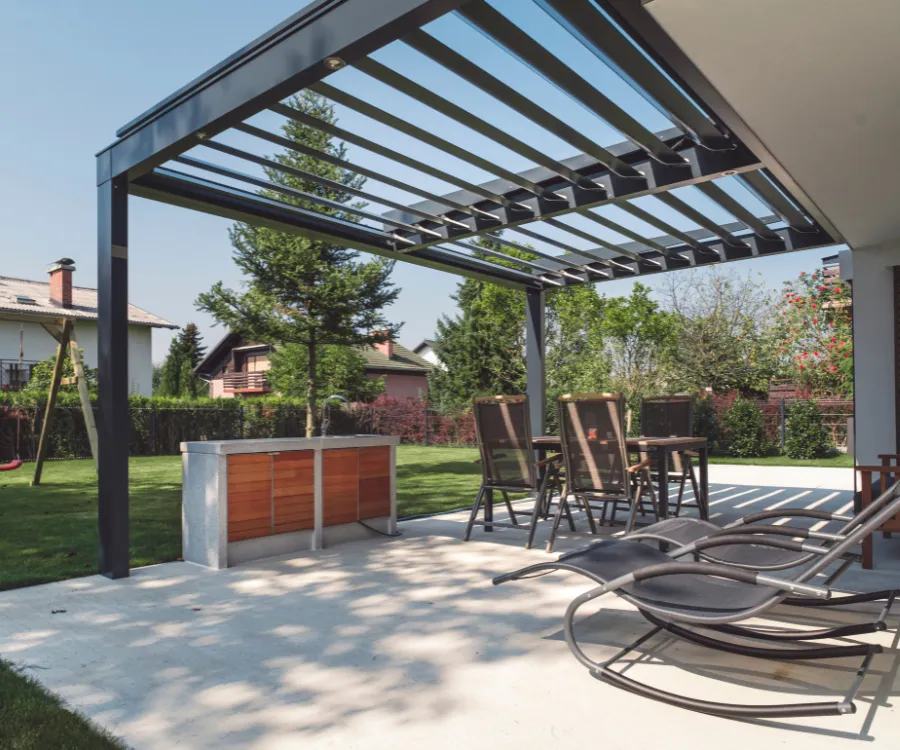 concrete patio in Bainbridge Island