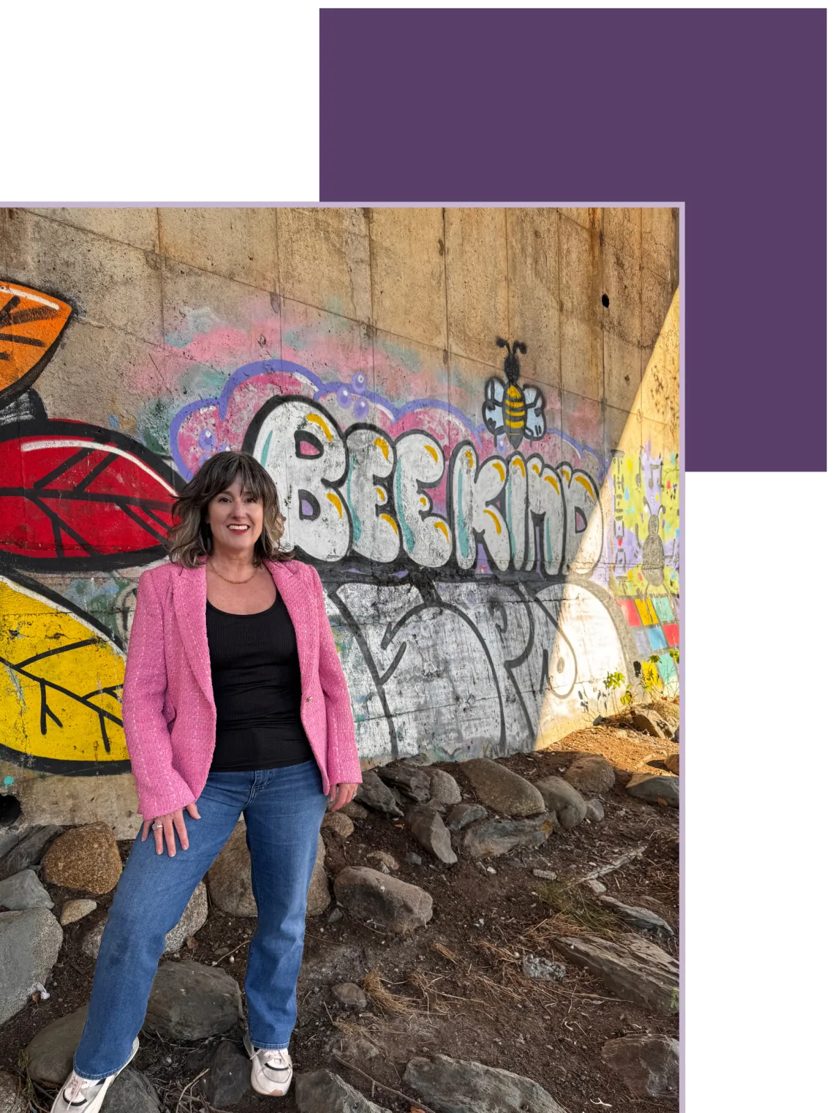 Cynthia Sweeney, a professional woman in her 40s with warm features, sits at a simple desk with a notepad, smiling gently. The background is a softly lit, uncluttered home office with plants and books, evoking trust and approachability.