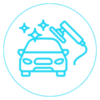 sparkling car while being buffed