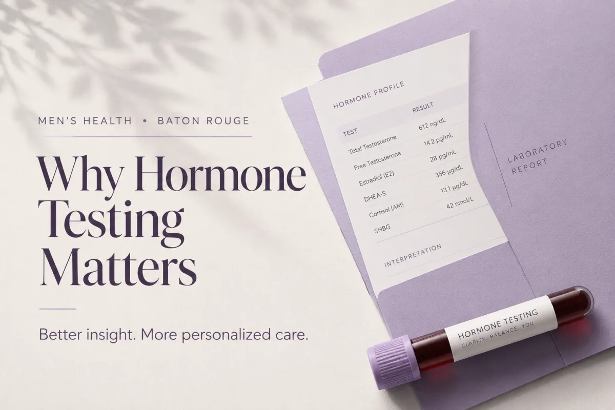 Why Hormone Testing Is Important at Baton Rouge Men’s Health Clinics