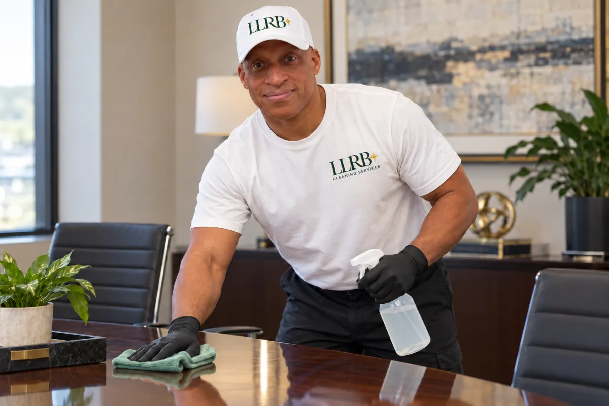 Diverse housekeeping team preparing an empty luxury Atlanta residence for new occupants