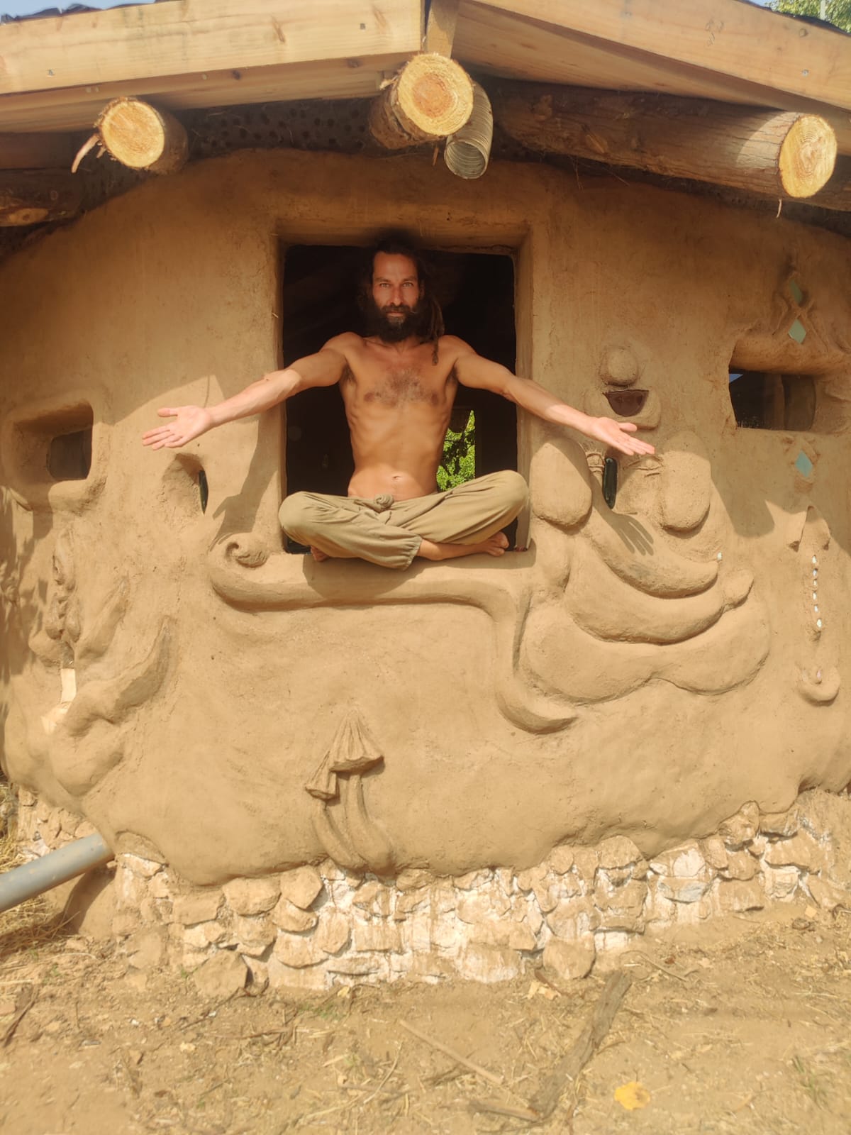 Participants in breathwork retreat in nature