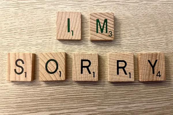 Stop Saying I'm sorry at work