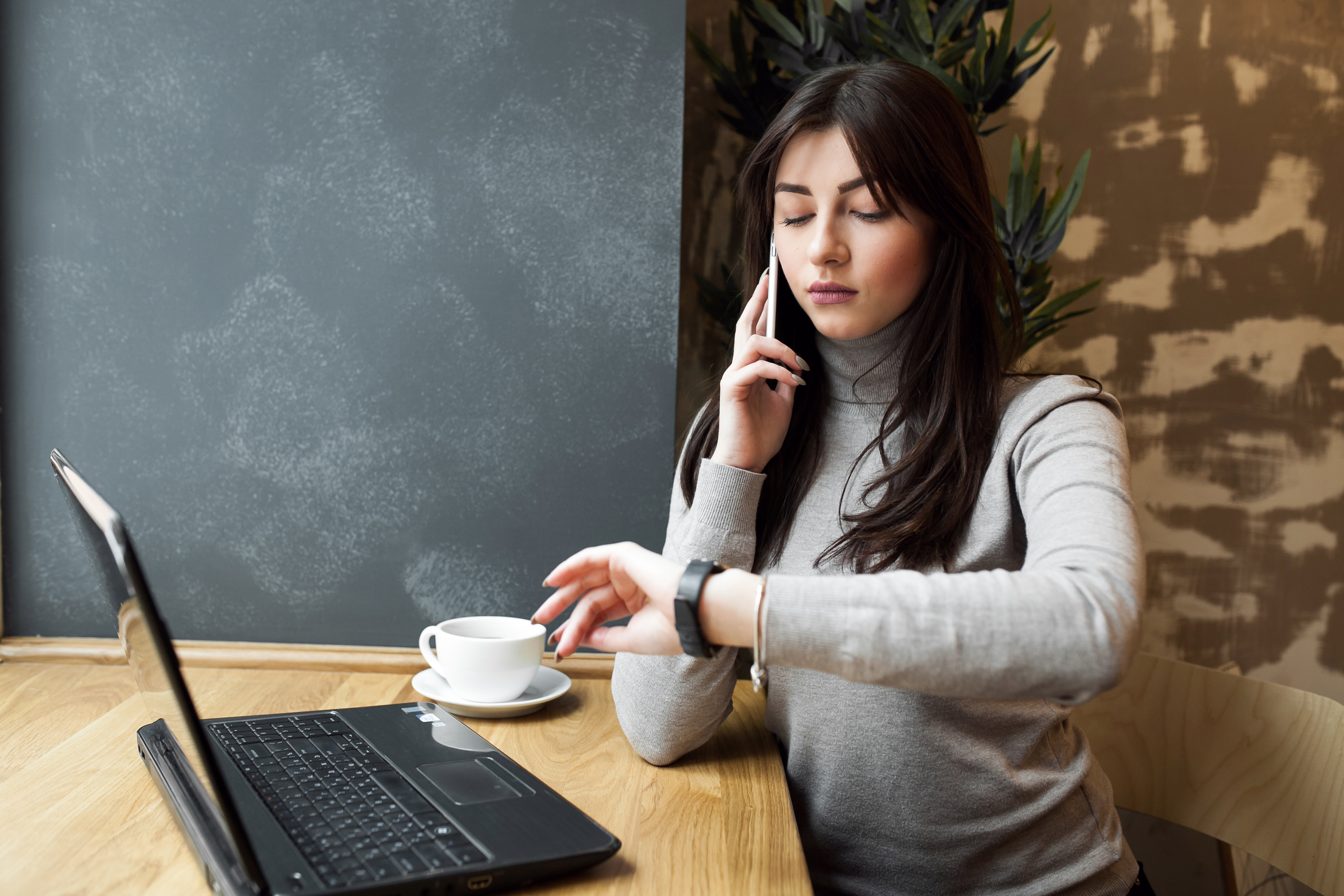 checking time while working