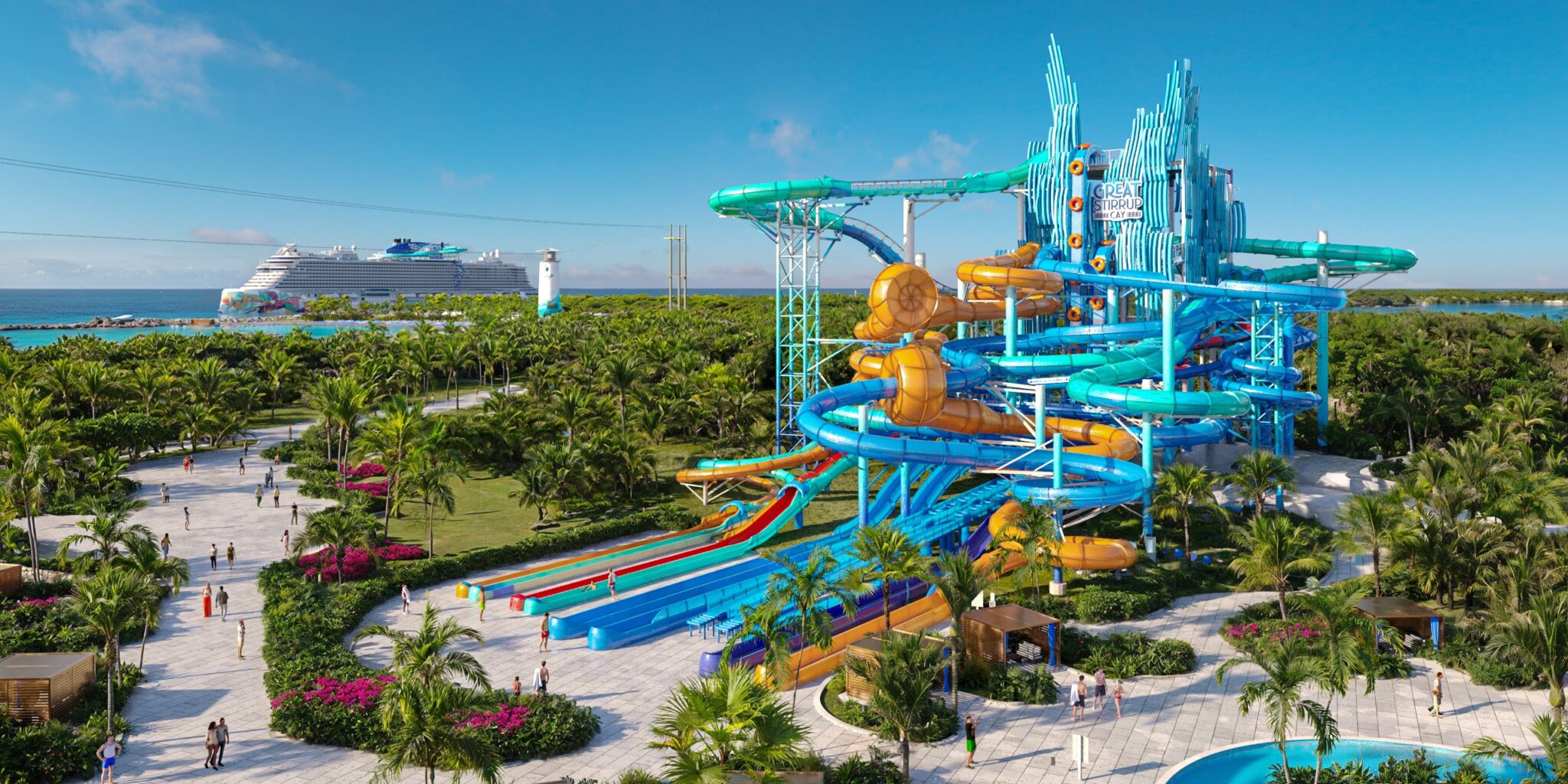 Norwegian Cruise Line's New Waterpark on Great Stirrup Cay