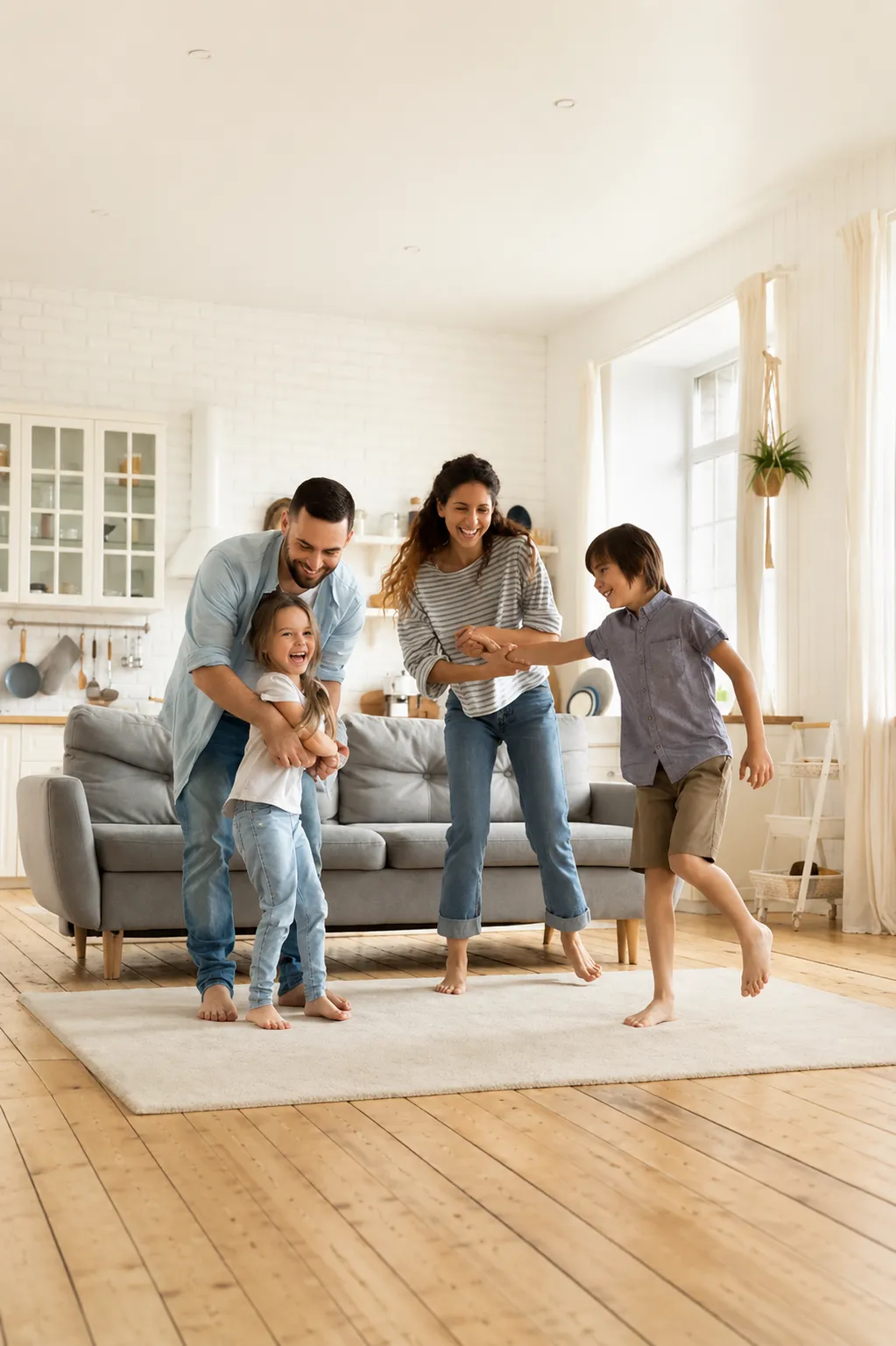 Happy Family in a house