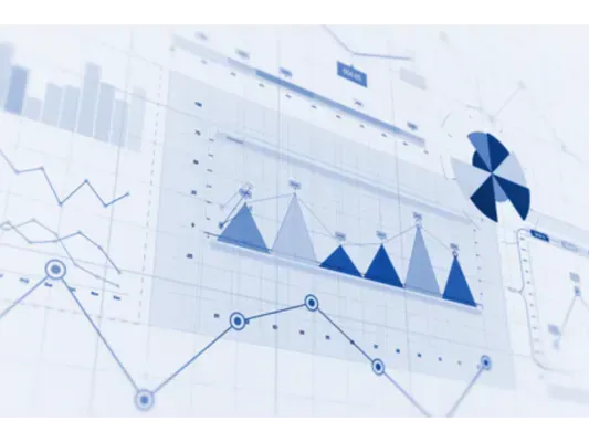 Close-up of financial graphs and business data used for strategic planning