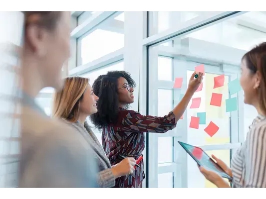 Close-up of financial graphs and business data used for strategic planning