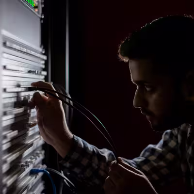 Network Engineer analyzing connections