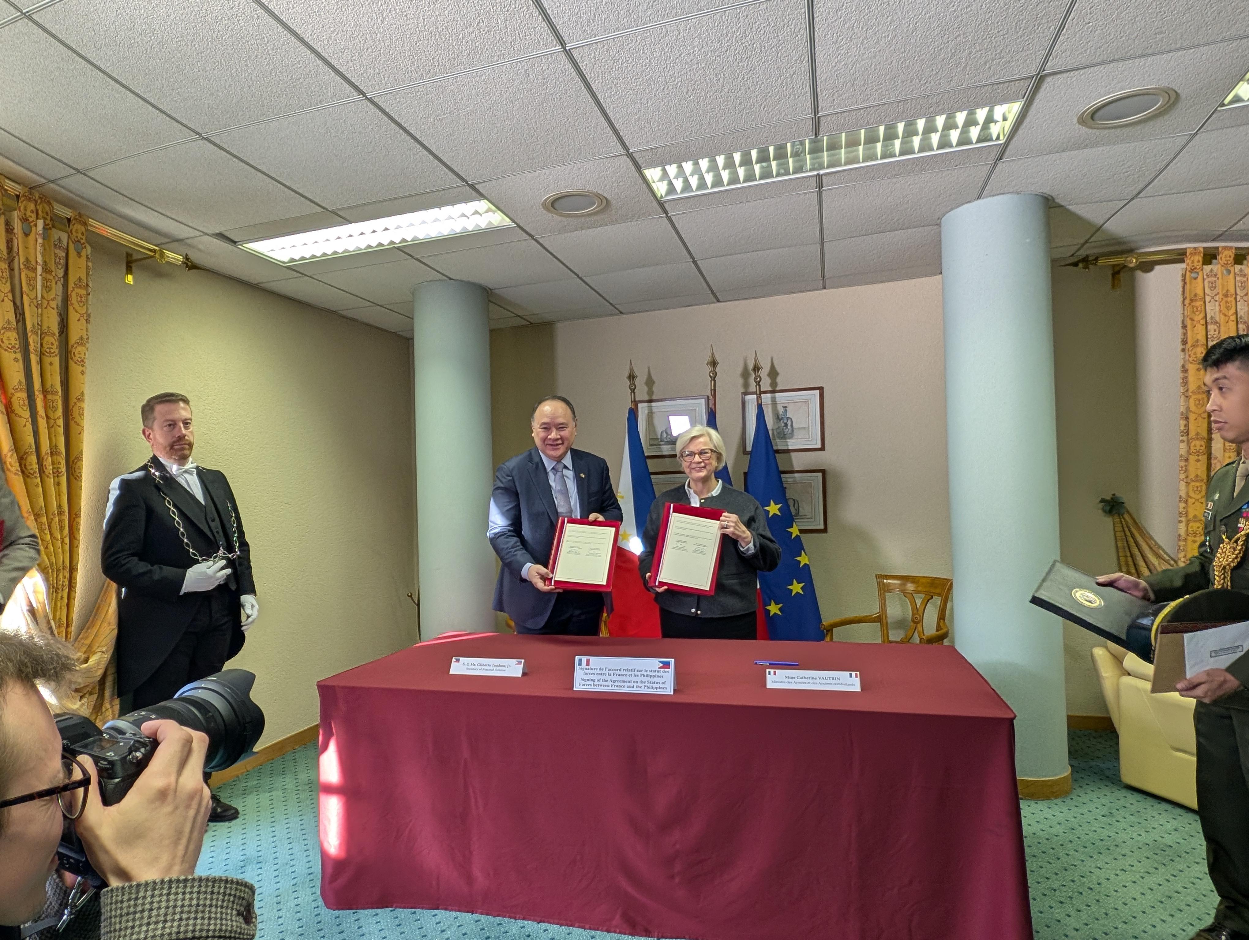 Philippines And France Sign Status Of Visiting Forces Agreement