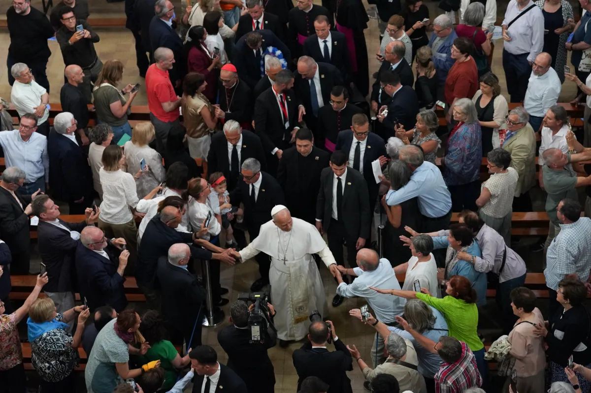 Pope Leo XIV visits San Agustin, parish church of Barcelona’s Filipino community