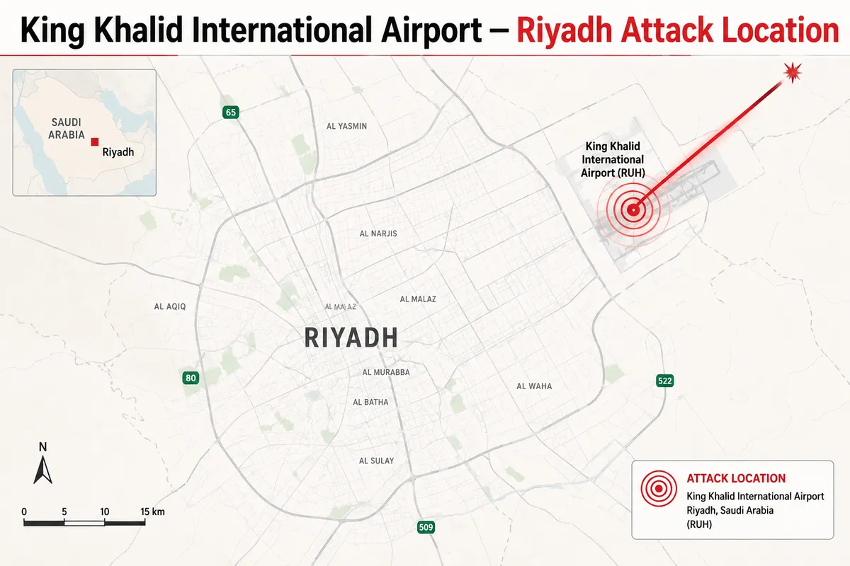 Fresh Houthi Strike Hits Riyadh Airport Following Deadly Weekend Attack