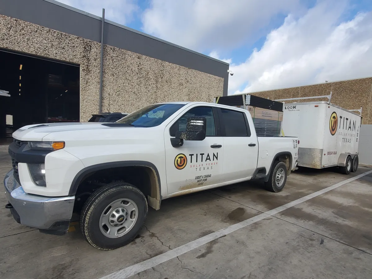 Wimberley Solar and RKG Roofing visit Titan Solar Power. Titan Solar Power is one of Wimberley Solar's proud partners in bringing solar to the Wimberley, Texas community.