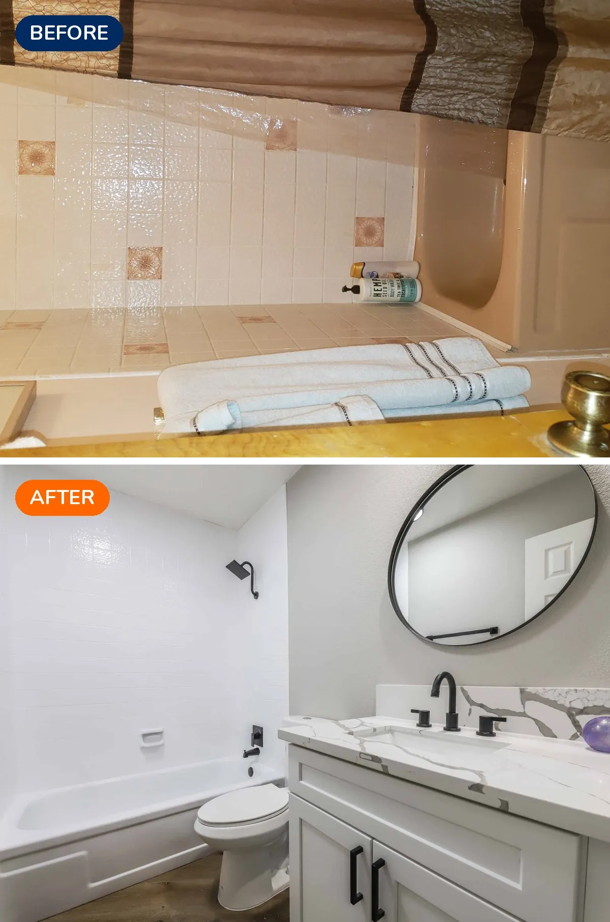 Green Valley Henderson bathroom before and after renovation