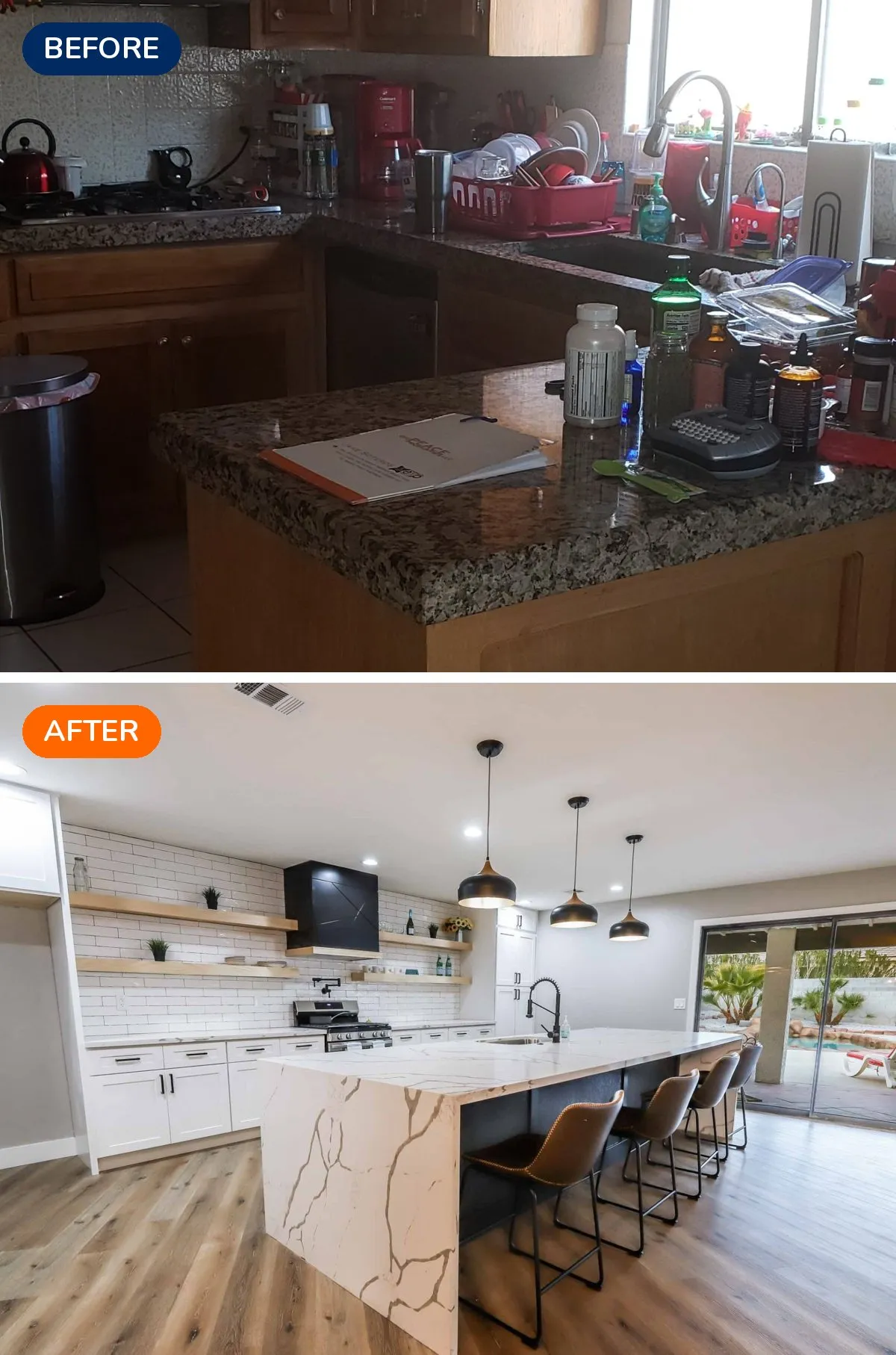 Green Valley Henderson kitchen before and after renovation