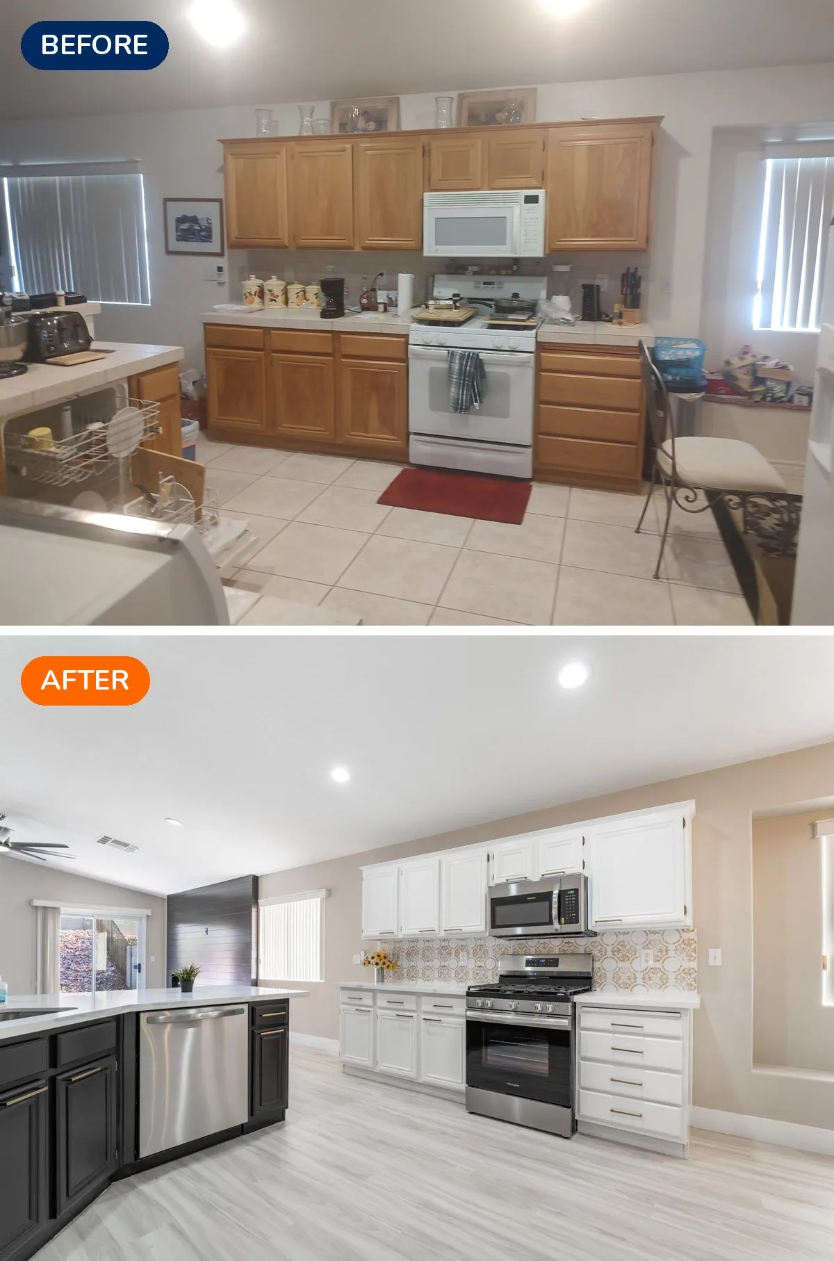 Seven Hills Henderson kitchen before and after renovation