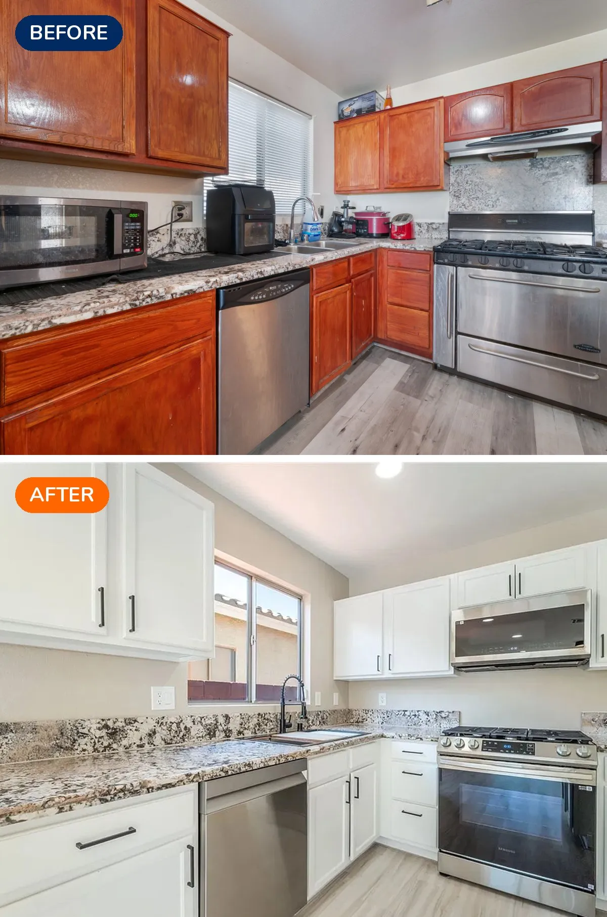 North Las Vegas kitchen before and after renovation